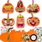 Halloween Pumpkin Shape Foam Stickers Set,DIY Self-Adhesive Halloween Craft Kit for Kids Decoration,Halloween Foam Pumpkin Craft Kit Unfinished Pumpkins Stickers